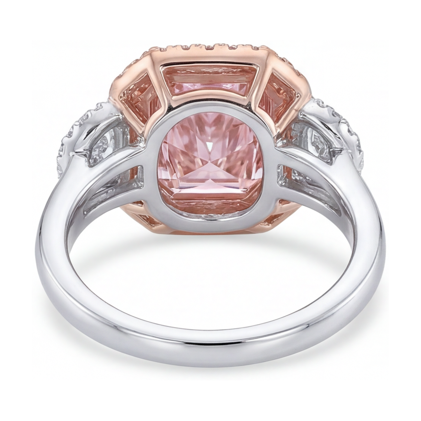 Rosa Diamantring 5,1 Karat Radiant-Schliff