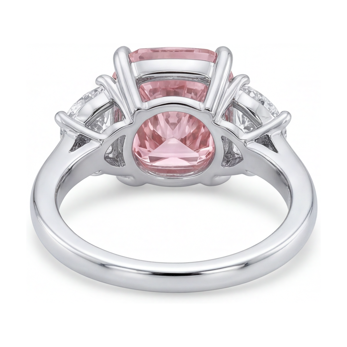 Rosa Diamantring 5,2 Karat Kissenschliff