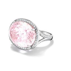 Kunzit Kunzite Farbstein-Ring 18,75 Karat – 14K Weißgold
