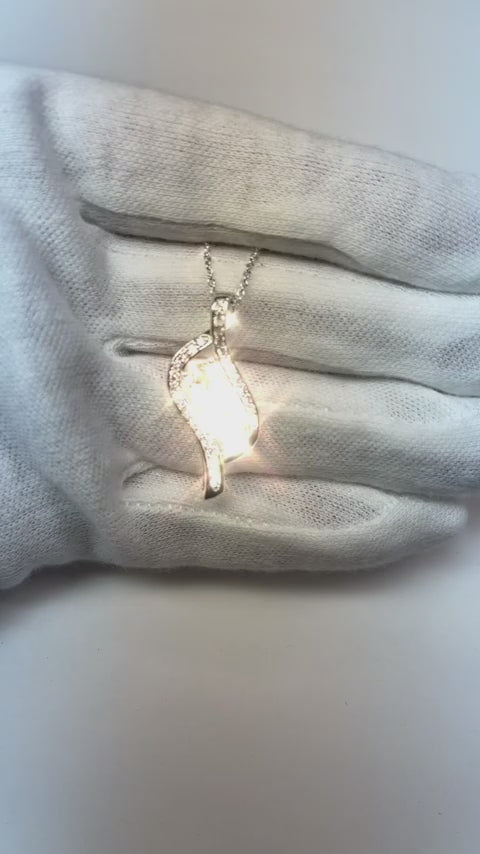 Runder alter Minenschliff-Echt Natürlicher Diamant ( nicht im Labor gezüchtet )-Anhänger im Stil mit zwei Steinen 3.50 Karat