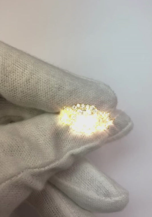 Radiant Cut Verlobungsring 3 Karat Diamanten Fancy Ring Weißgold 14K