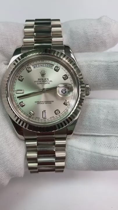 Silber Diamant Zifferblatt Rolex