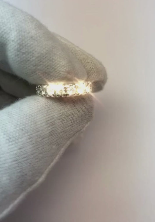 2,8 Kt Diamant Ehering mit Brillantschliff 14K Weißgold