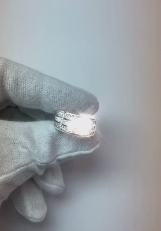 1,25 ct runder Brillant Diamant Ehering 14K Weißgold