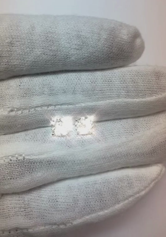 Diamant Ohrstecker 2 Kt. Massives Weißgold 14K