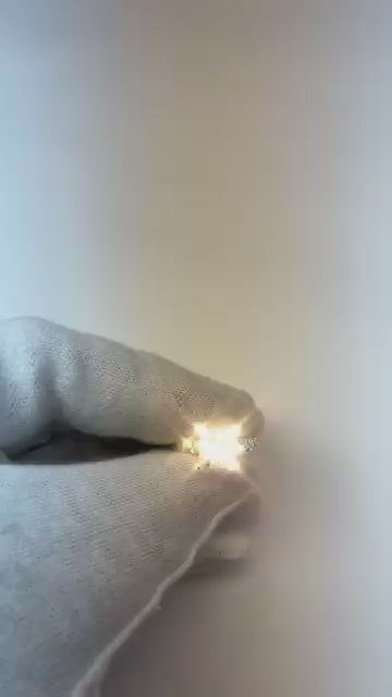4,80 ct Princess Schliff Echt Aus der Erde Abgebauter Natürlicher Diamanten Eternity Ehering Weißgold 14K