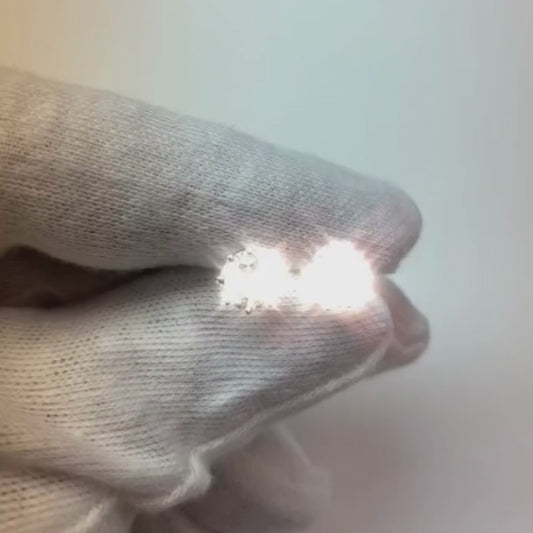 2 Karat Diamant-Ohrstecker, massiver Schmuck aus echtem Weißgold