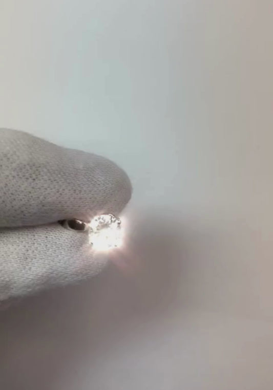 0,75 ct Solitär-Echt-Diamant-Halsketten-Anhänger im Rundschliff