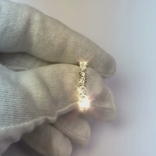3 Karat funkelnder runder Diamant Damen Ehering