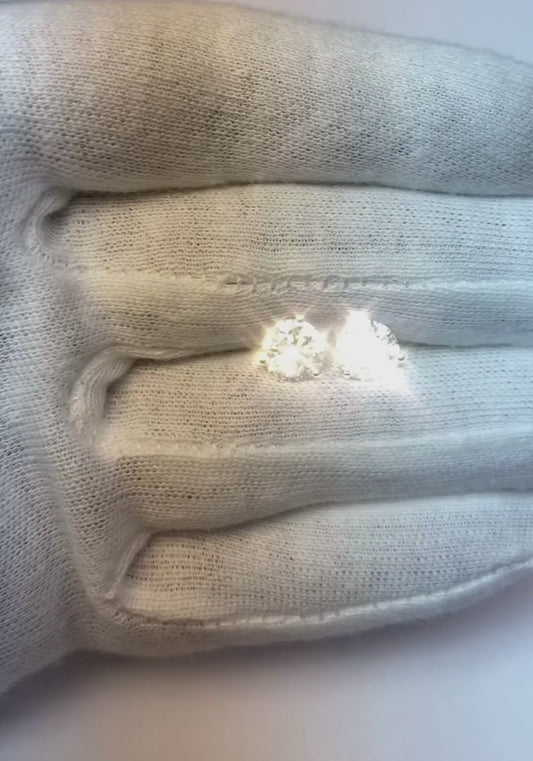 Diamant Ohrstecker 3.5 Kt Weißgold 14K