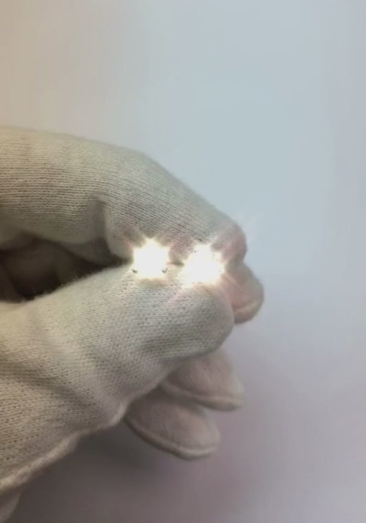 2 Cent funkelnder runder Ohrstecker mit Diamanten, natürlicher, feiner Damen-Ohrring aus Weißgold