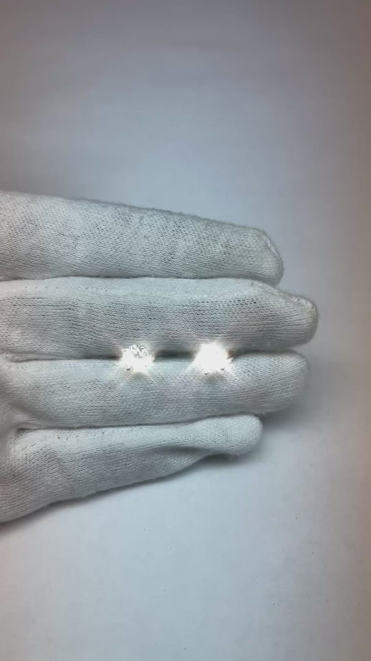 1.50 Karat Echt Aus der Erde Abgebauter Natürlicher Diamant Ohrstecker Weißgold 14K Damenschmuck