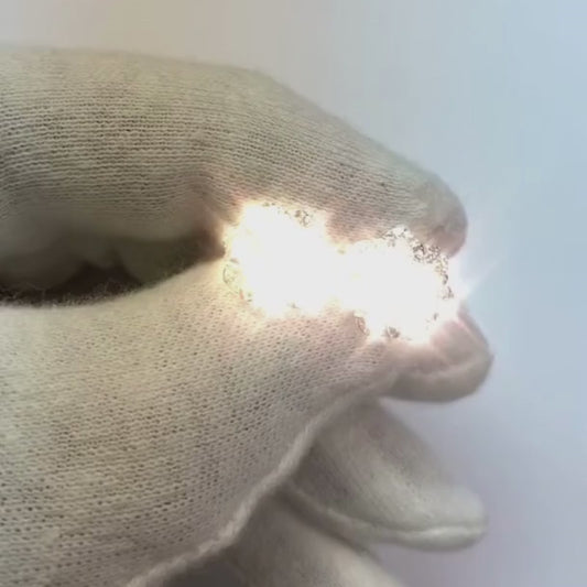 1,7 ct runder Ohrstecker mit Diamant-Halo-Ohrring aus echtem 14-karätigem Weißgold