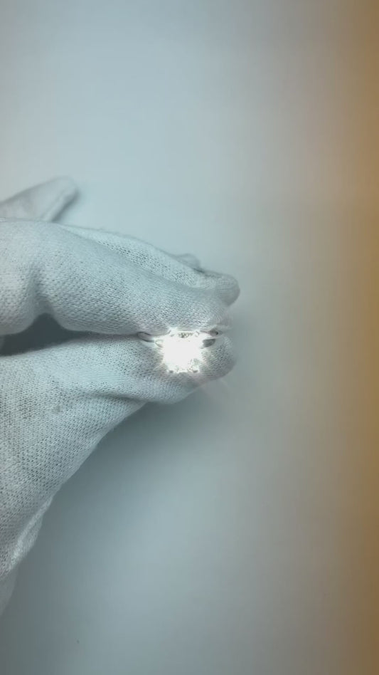 1,50 kt. Strahlen Schliff Natürlich Diamant Solitärring 4 Krappen