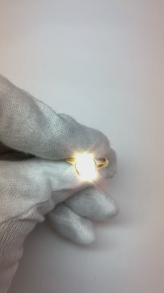 Runder Solitärring Old Mine Cut Echt Aus der Erde Abgebauter Natürlicher Diamant Lünette Set 1 Karat Gold 14K