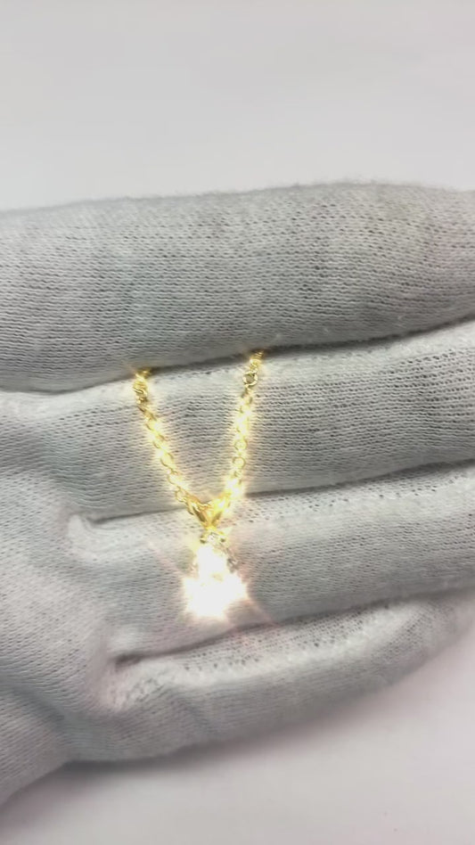 1,50 Karat Birne Echt Diamant Schmuck Anhänger Halskette Gold