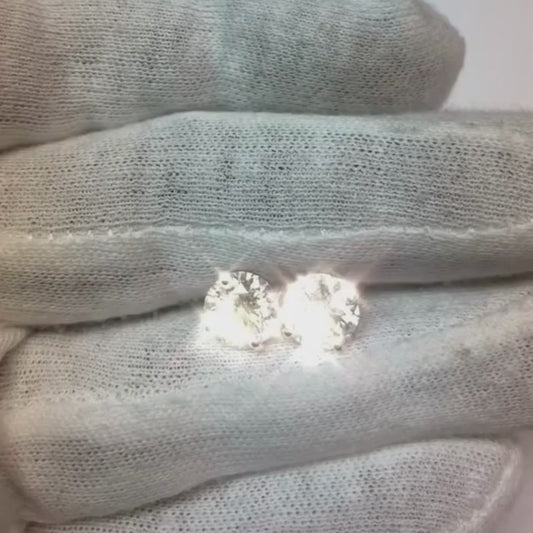 4,51 ct. Diamant Runde Ohrringe Ohrstecker Platin