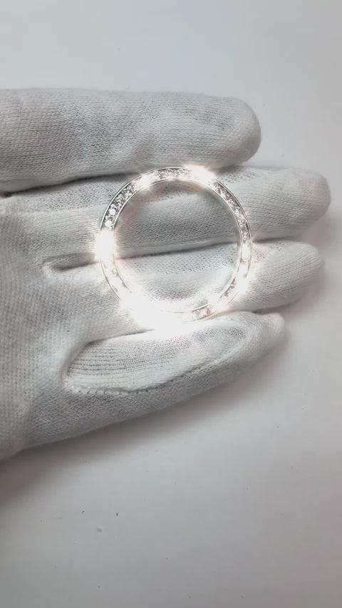 Echter Runde Diamantlünette für Herren, passend für Rolex Datejust und alle Uhrenmodelle, 36 mm, ...
