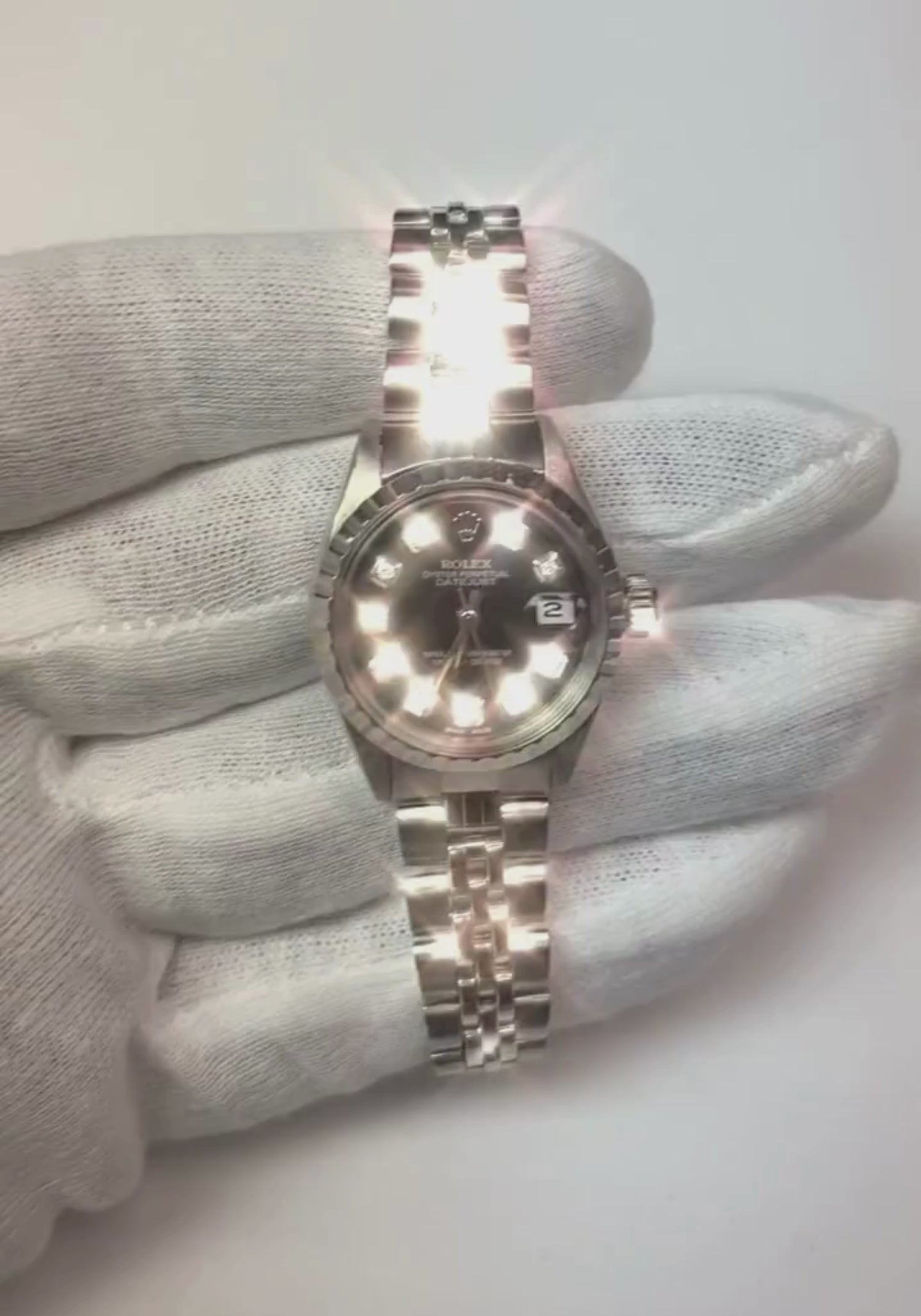 schwarzem Diamant-Zifferblatt Edelstahl Rolex