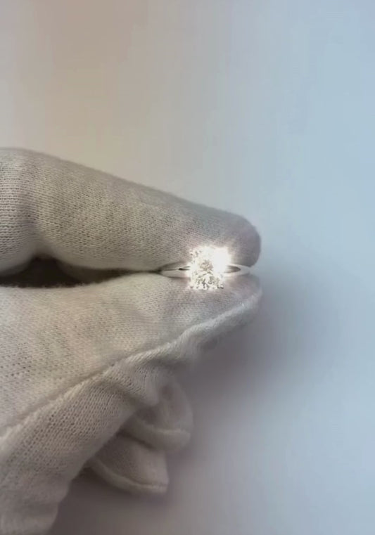 1,75 ct. Kissen Echt Diamant-Solitärring Weißgold