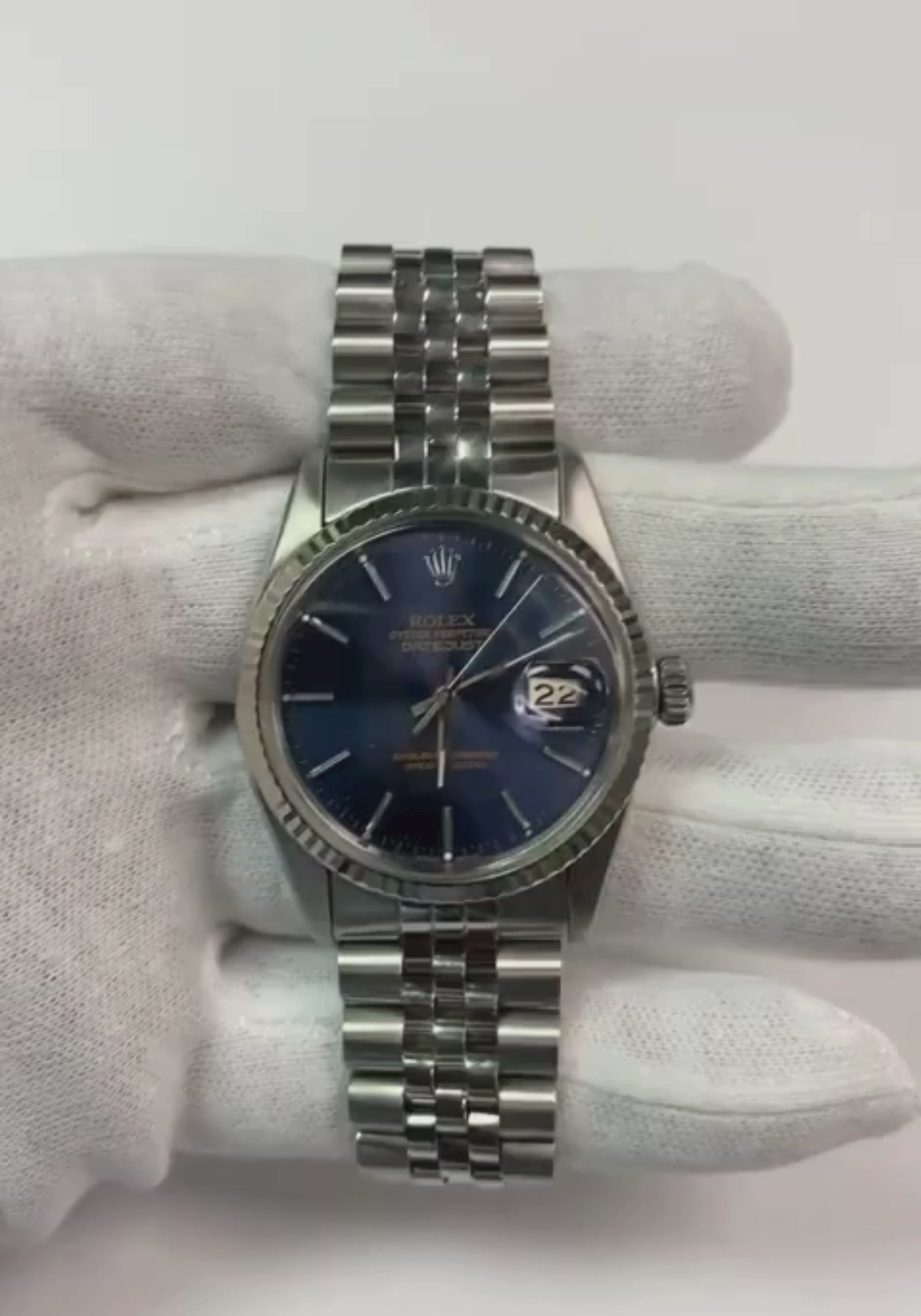 Date Just Rolex Herrenuhr Blau Stick-Zifferblatt Edelstahl Datejust SCHNELLES EINSTELLEN2