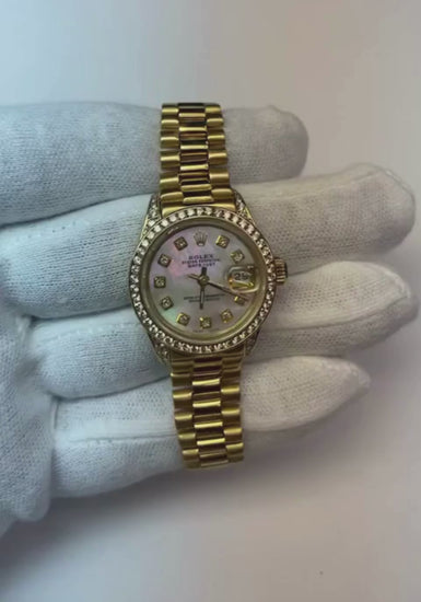  Gelbgold Datejust-Uhr Präsidentin Rolex