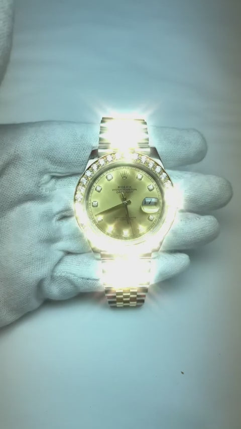 41 mm individuelle Diamantlünette passend für Rolex Datejust oder alle Uhrenmodelle, 5 Karat