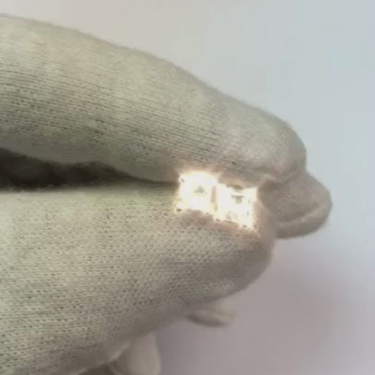 Echte 0,90 Karat Diamant-Ohrstecker im Prinzessschliff aus 14K Weißgold