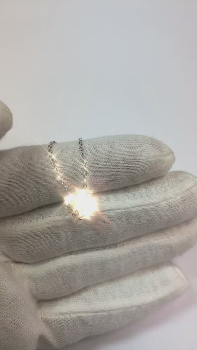 Echte Aus der Erde Abgebauter Natürlicher Diamant-Herz-Halskette