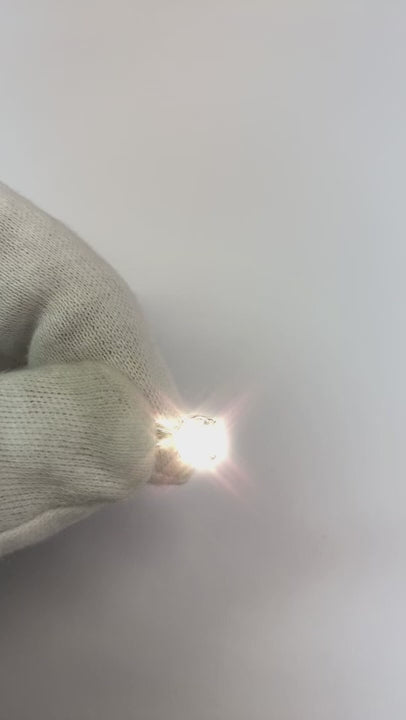 1-Karat-Aus der Erde Abgebauter Natürlicher Diamant-Solitär-Anhänger aus echtem 14-karätigem Weißgold, rund