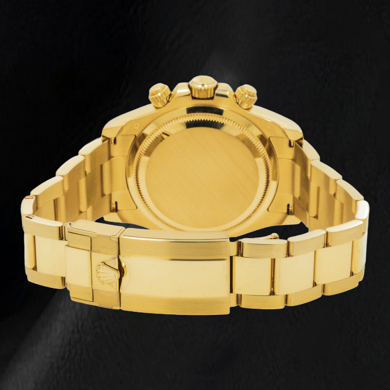 Rolex Cosmograph Daytona 126508 40 mm Gelbgold-Uhr mit schwarzem Zifferblatt