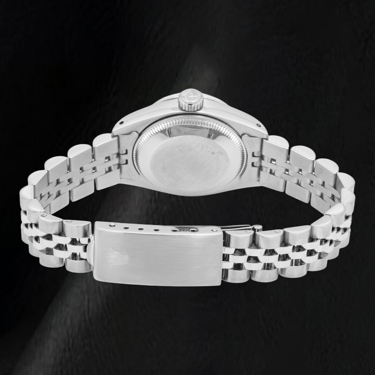 Rolex Date 6916 26 mm Uhr, silbernes Leinen-Zifferblatt, Jubilé-Armband aus Edelstahl