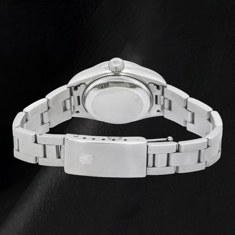 Rolex Date 79160 26 mm champagnerfarbenes Zifferblatt mit Stabindizes, glatte Lünette, Uhr aus Edelstahl