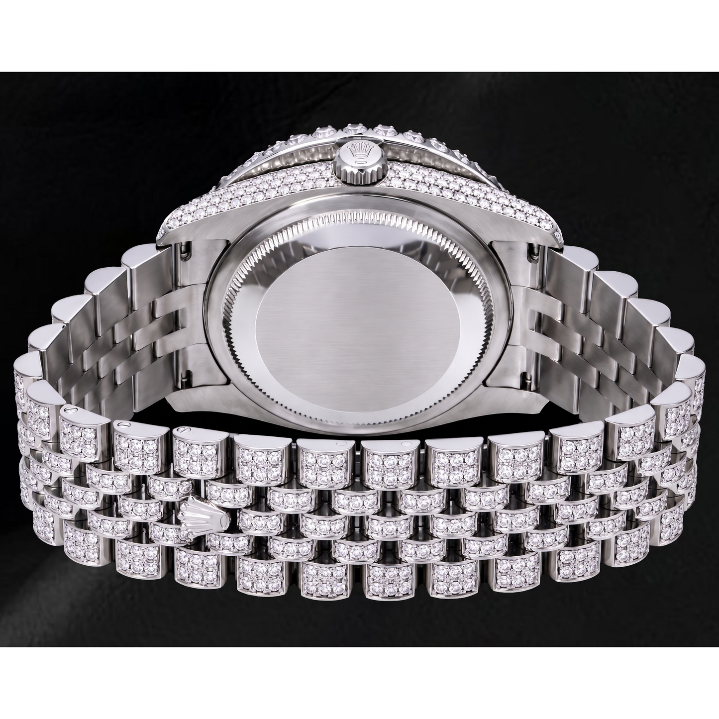Rolex Datejust 116200 36 mm Edelstahl-Uhr mit eisblauem Diamantzifferblatt