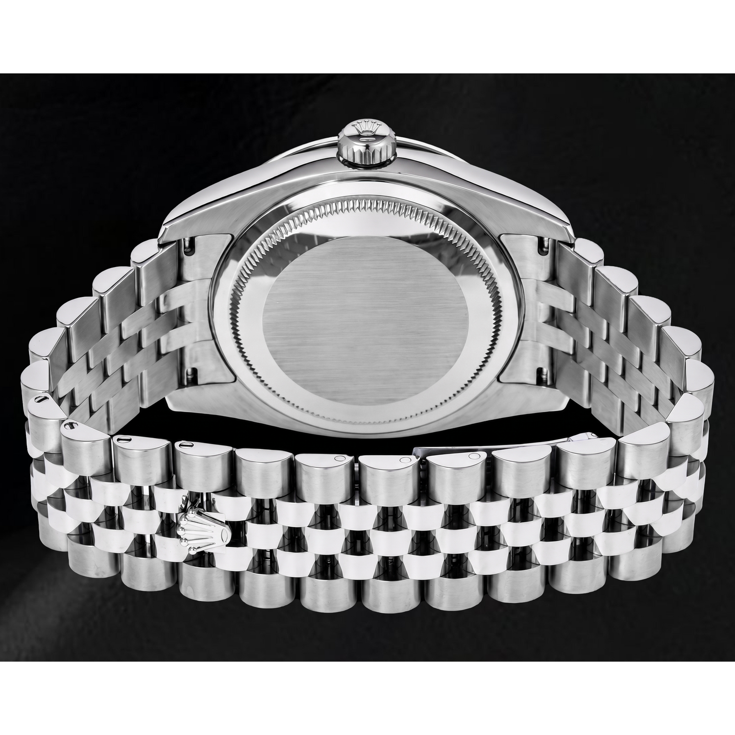 Rolex Datejust 116200 36 mm Uhr aus Edelstahl mit blauem Zifferblatt und römischen Ziffern