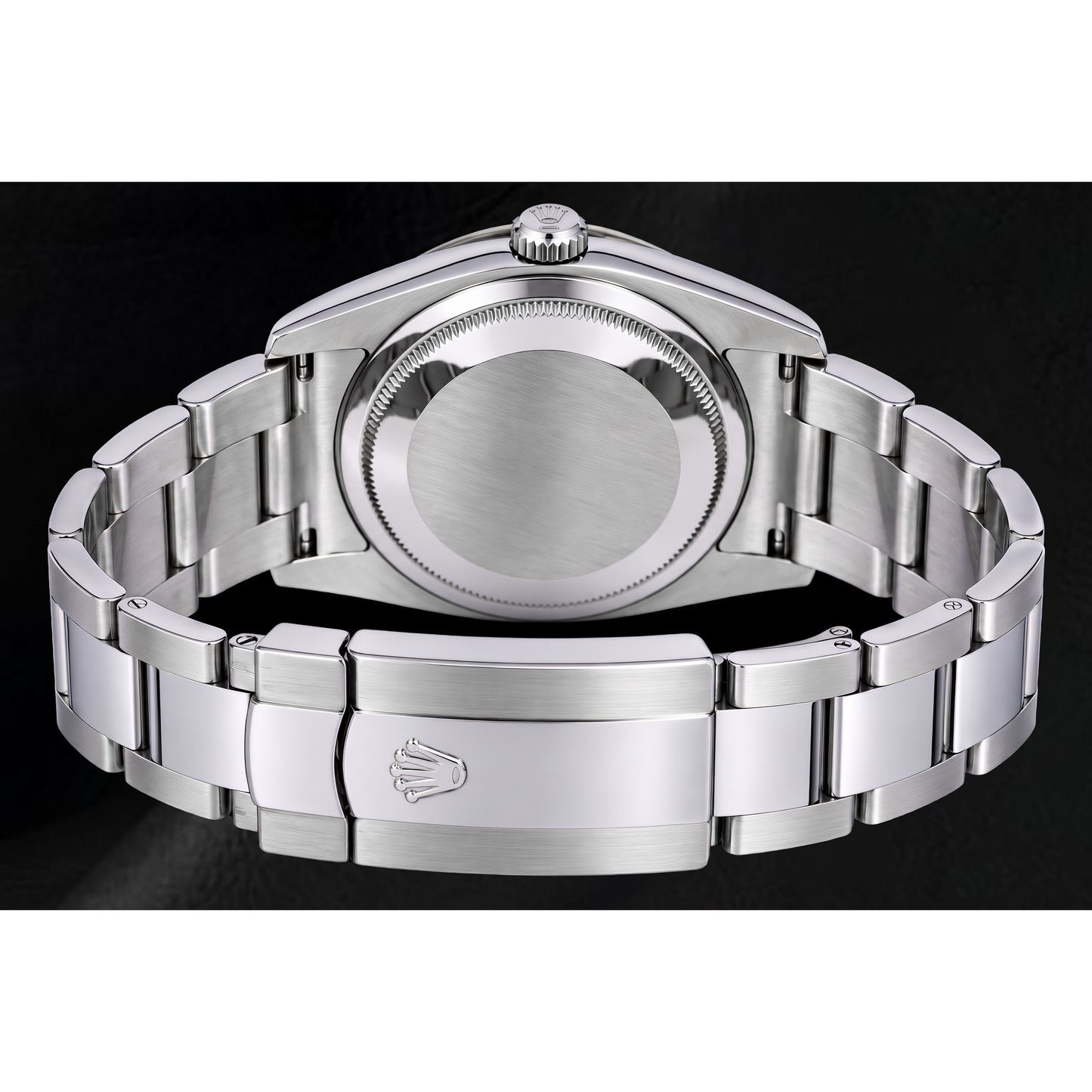 Rolex Datejust 116200 36 mm Uhr aus Edelstahl mit schwarzem Jubilé-Zifferblatt und römischen Ziffern