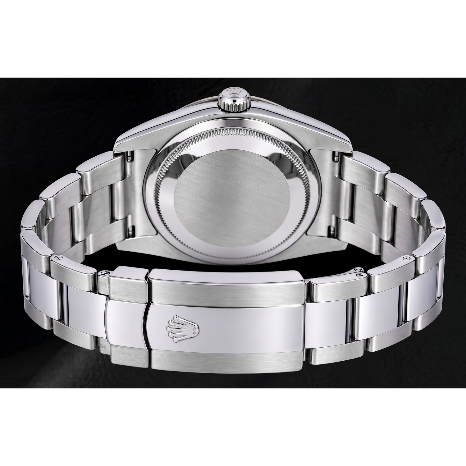 Rolex Datejust 116200 36 mm Uhr aus Edelstahl mit schwarzem Jubilé-Zifferblatt und römischen Ziffern
