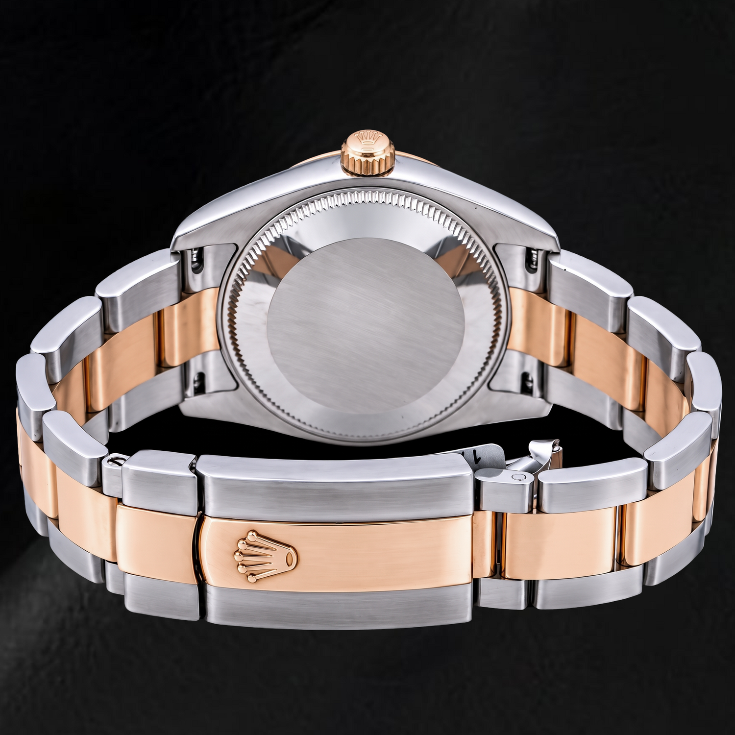 Rolex Datejust 116201 36 mm Schwarzes Diamantzifferblatt Bicolor Uhr