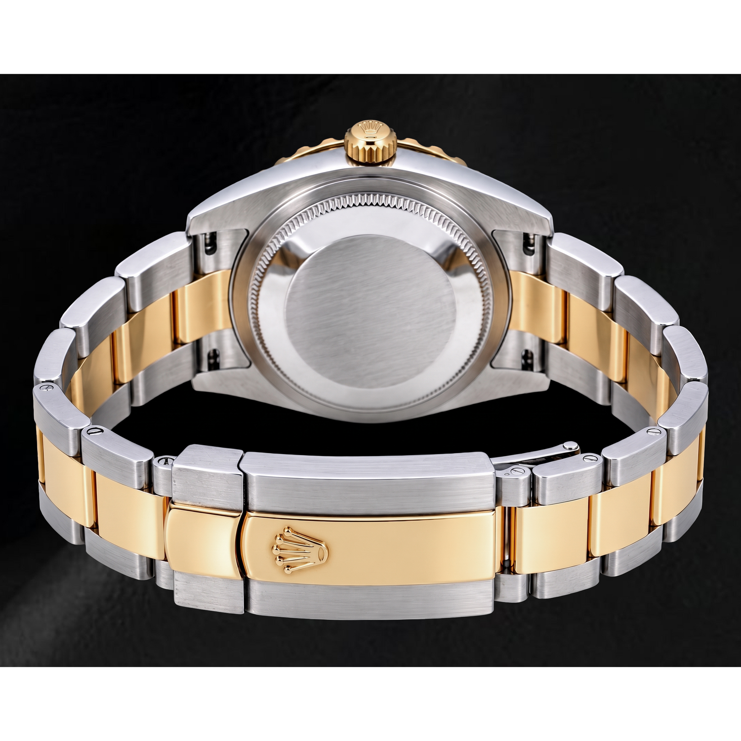 Rolex Datejust 116203 36 mm Bicolor Uhr mit Diamant-Pavé Regenbogen Zifferblatt mit ostarabischen Ziffern