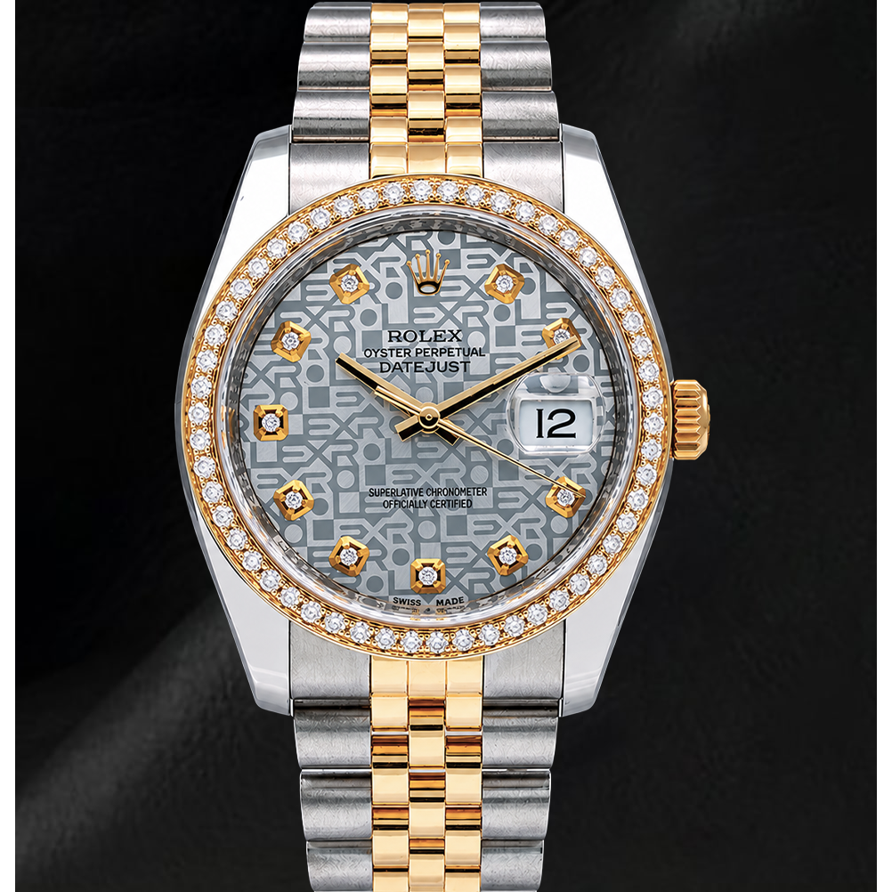 Rolex Datejust 116233 Silbernes Diamantzifferblatt 36 mm Bicolor-Uhr