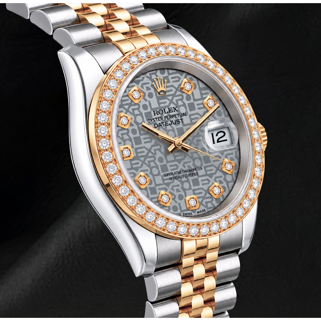 Rolex Datejust 116233 Silbernes Diamantzifferblatt 36 mm Bicolor-Uhr