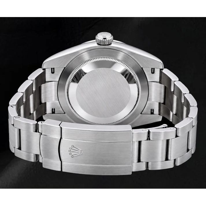 Rolex Datejust 116300 41 mm Uhr aus Edelstahl mit blauem Zifferblatt und römischen Ziffern