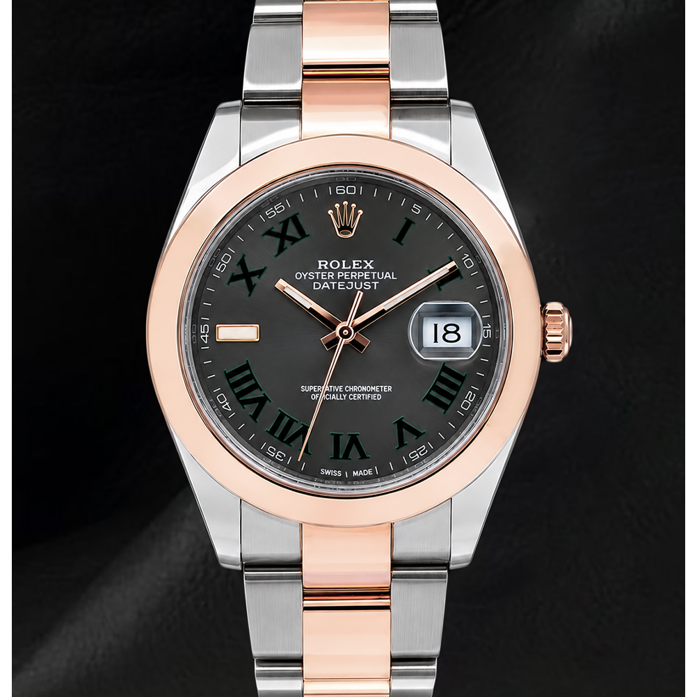 Rolex Datejust 126301 41 mm Graues Römisches Zifferblatt Bicolor Uhr