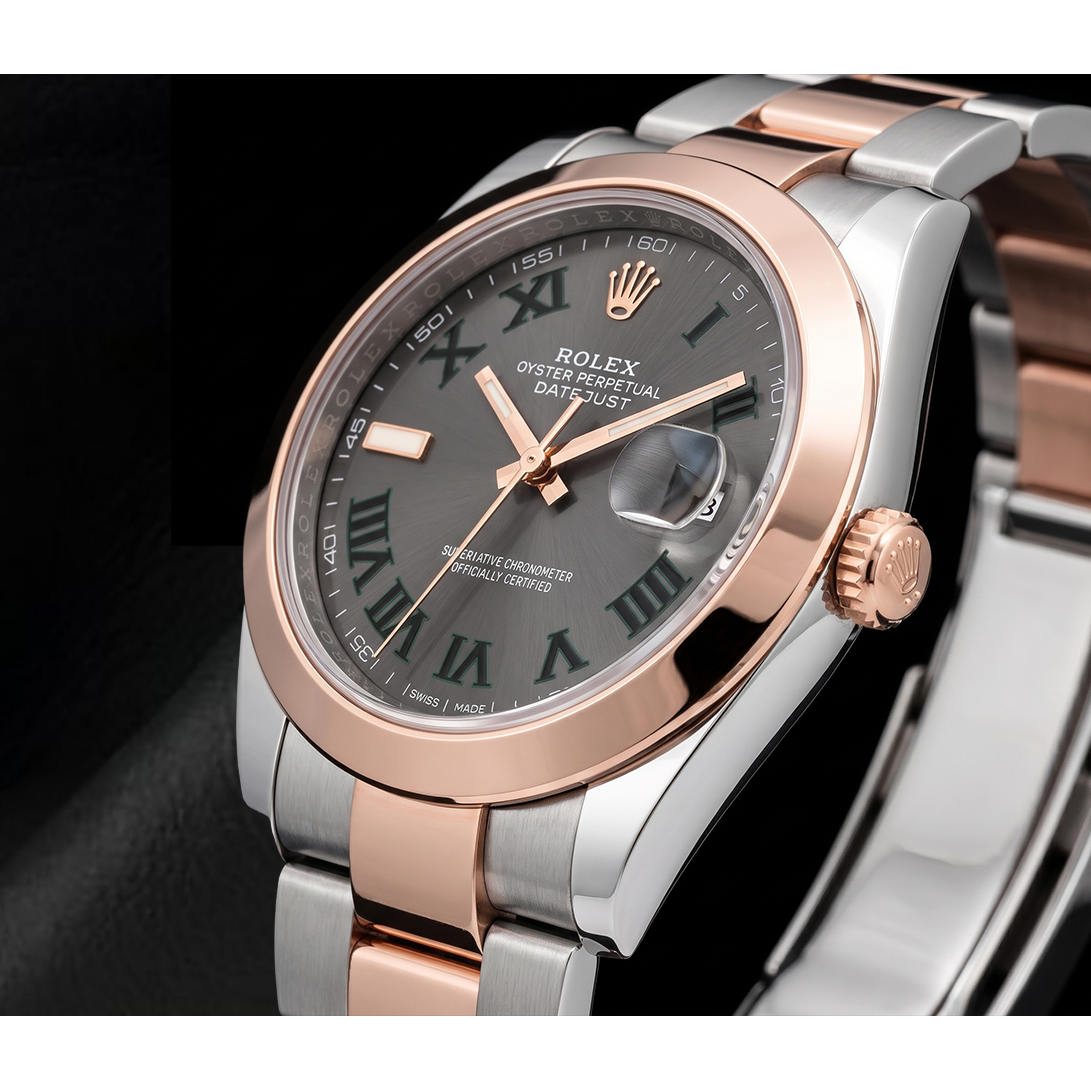 Rolex Datejust 126301 41 mm Graues Römisches Zifferblatt Bicolor Uhr