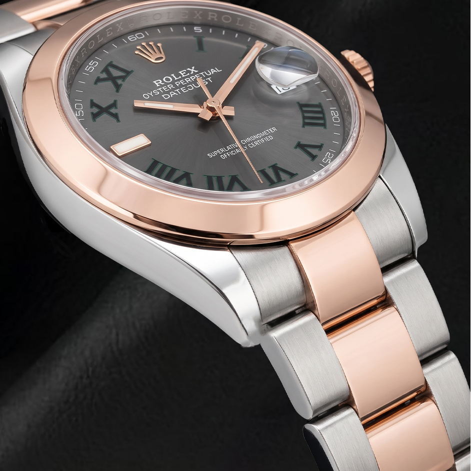 Rolex Datejust 126301 41 mm Graues Römisches Zifferblatt Bicolor Uhr