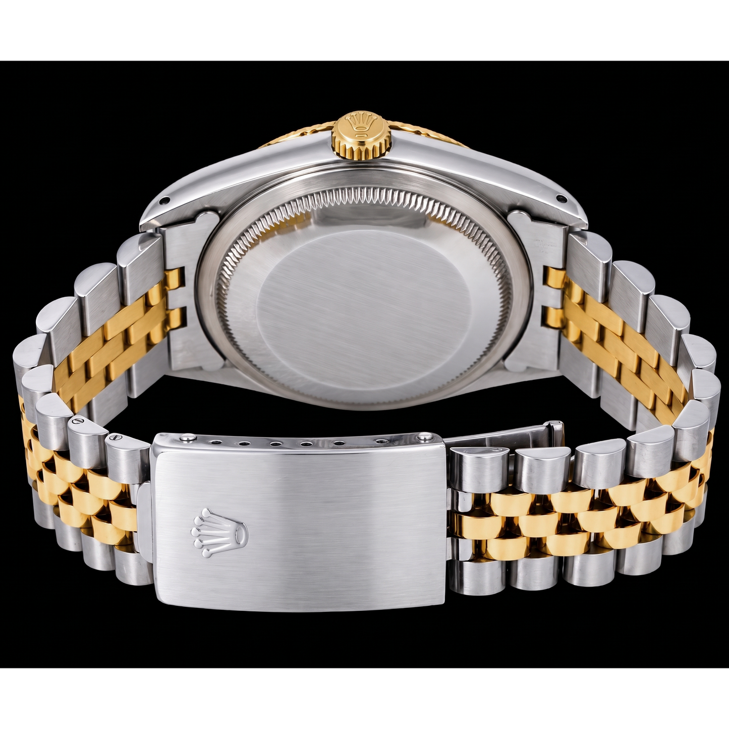 Rolex Datejust 16233 36 mm Bicolor Uhr, blaues Zifferblatt mit Stabindizes