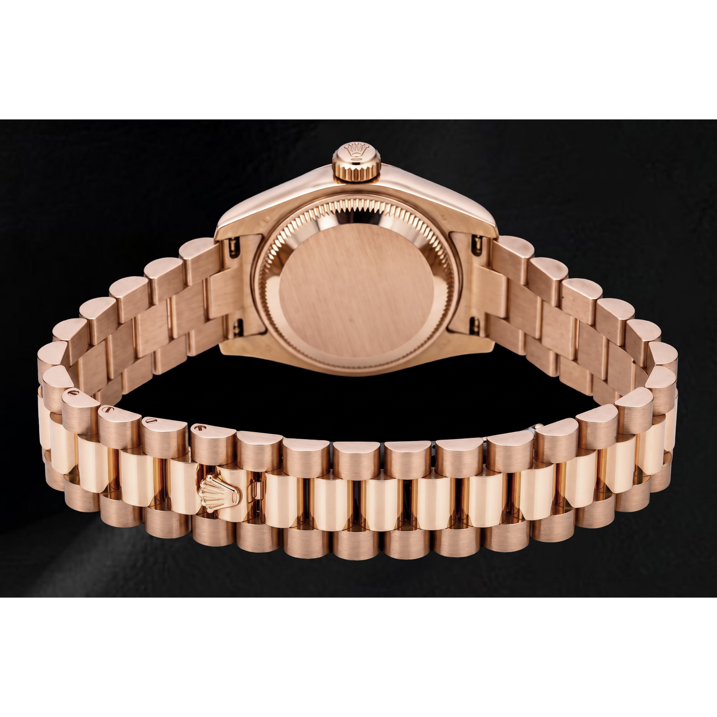 Rolex Datejust 179175 26 mm Uhr aus Roségold mit rosa Zifferblatt und römischen Ziffern