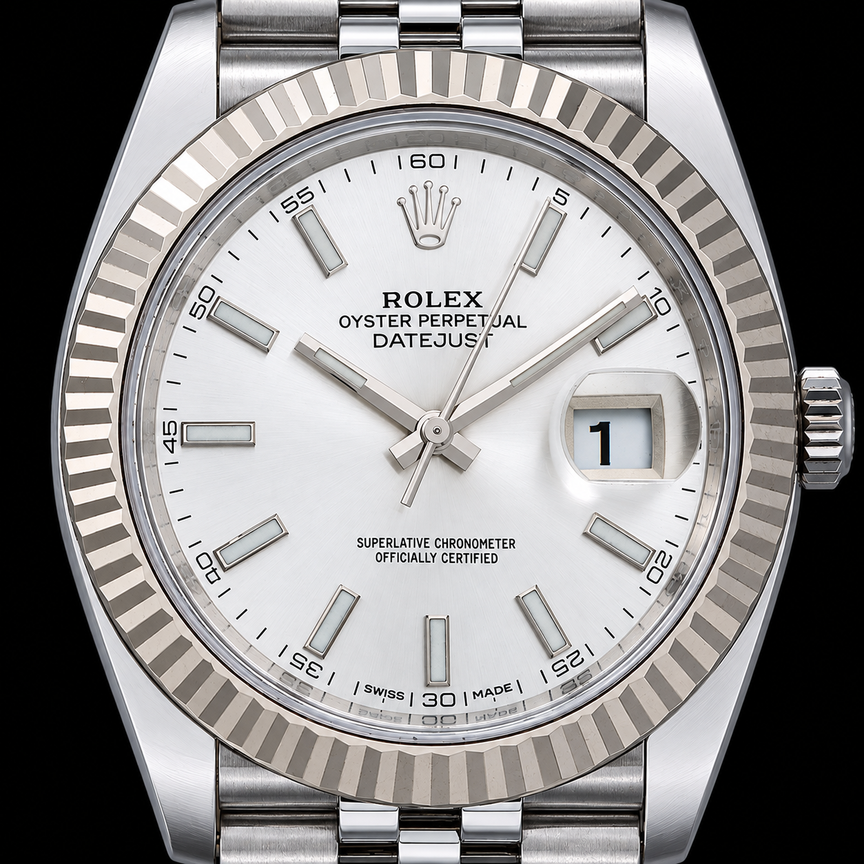 Rolex Datejust 41 mm 126334 Uhr aus Gold und Edelstahl mit silbernem Zifferblatt