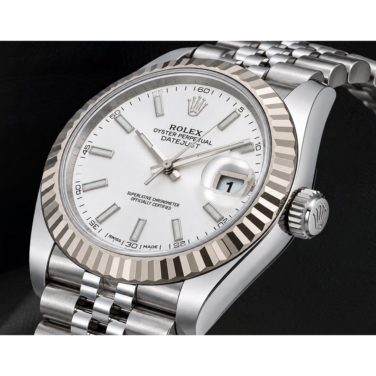Rolex Datejust 41 mm 126334 Uhr aus Gold und Edelstahl mit silbernem Zifferblatt