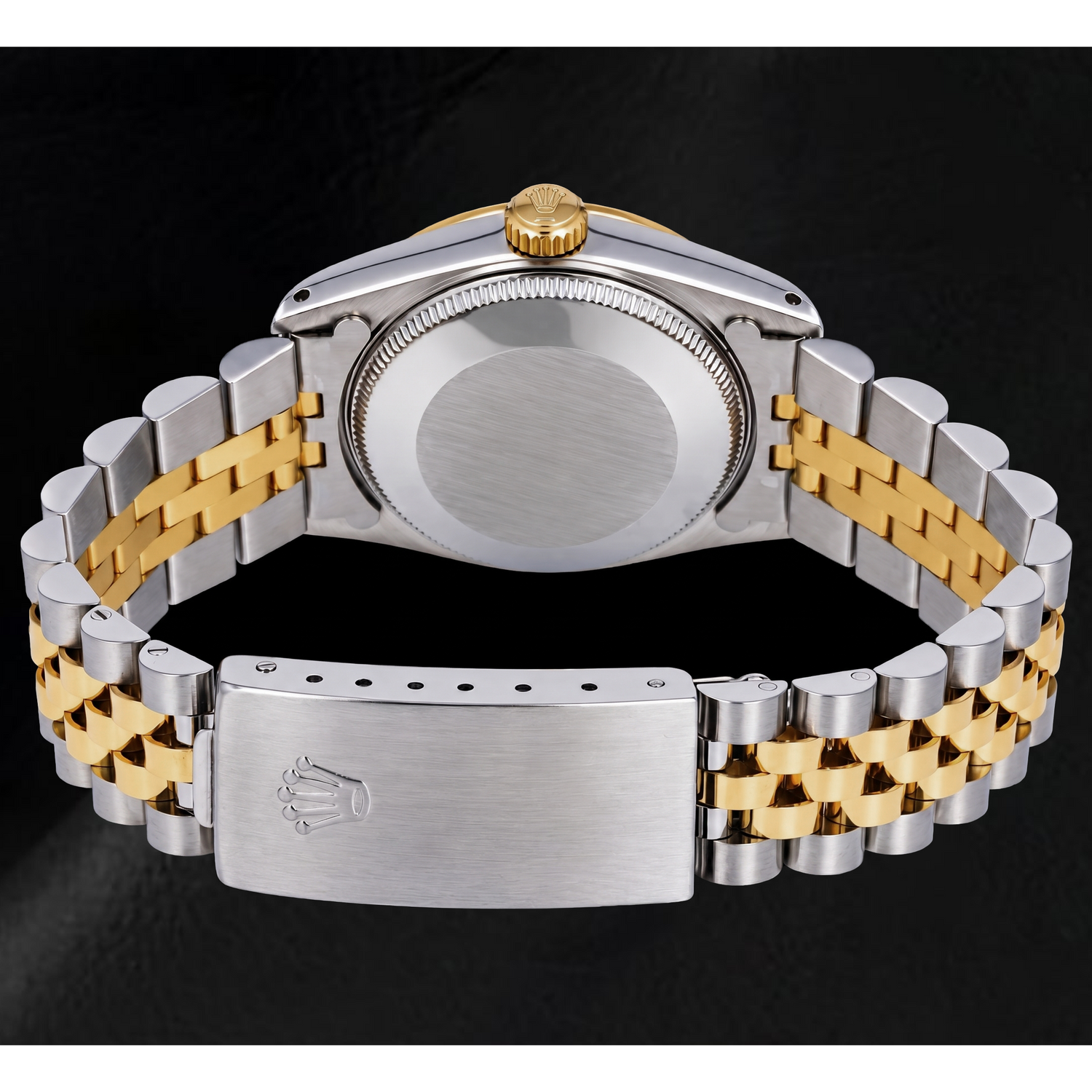 Rolex Datejust 68273 31 mm Bicolor Uhr mit champagnerfarbenem Zifferblatt mit Stabindizes